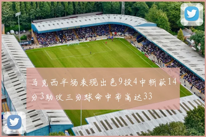 马克西半场表现出色9投4中斩获14分3助攻三分球命中率高达33